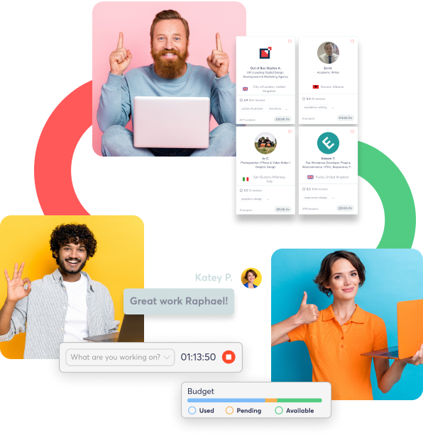 freelancer profiles, budget tracking and time tracker