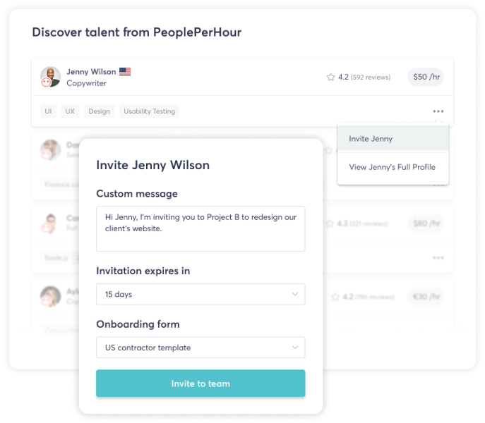 Hire freelancers