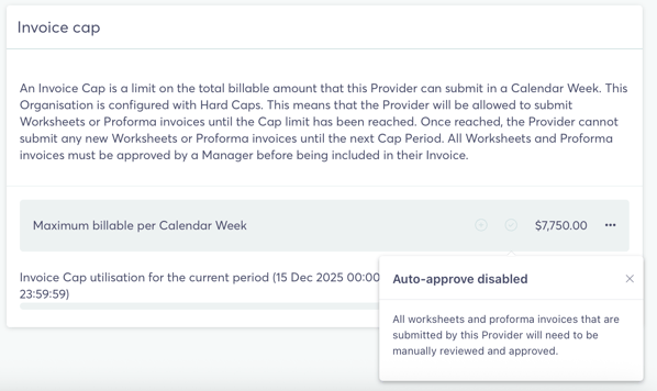 TalentDesk's invoice cap