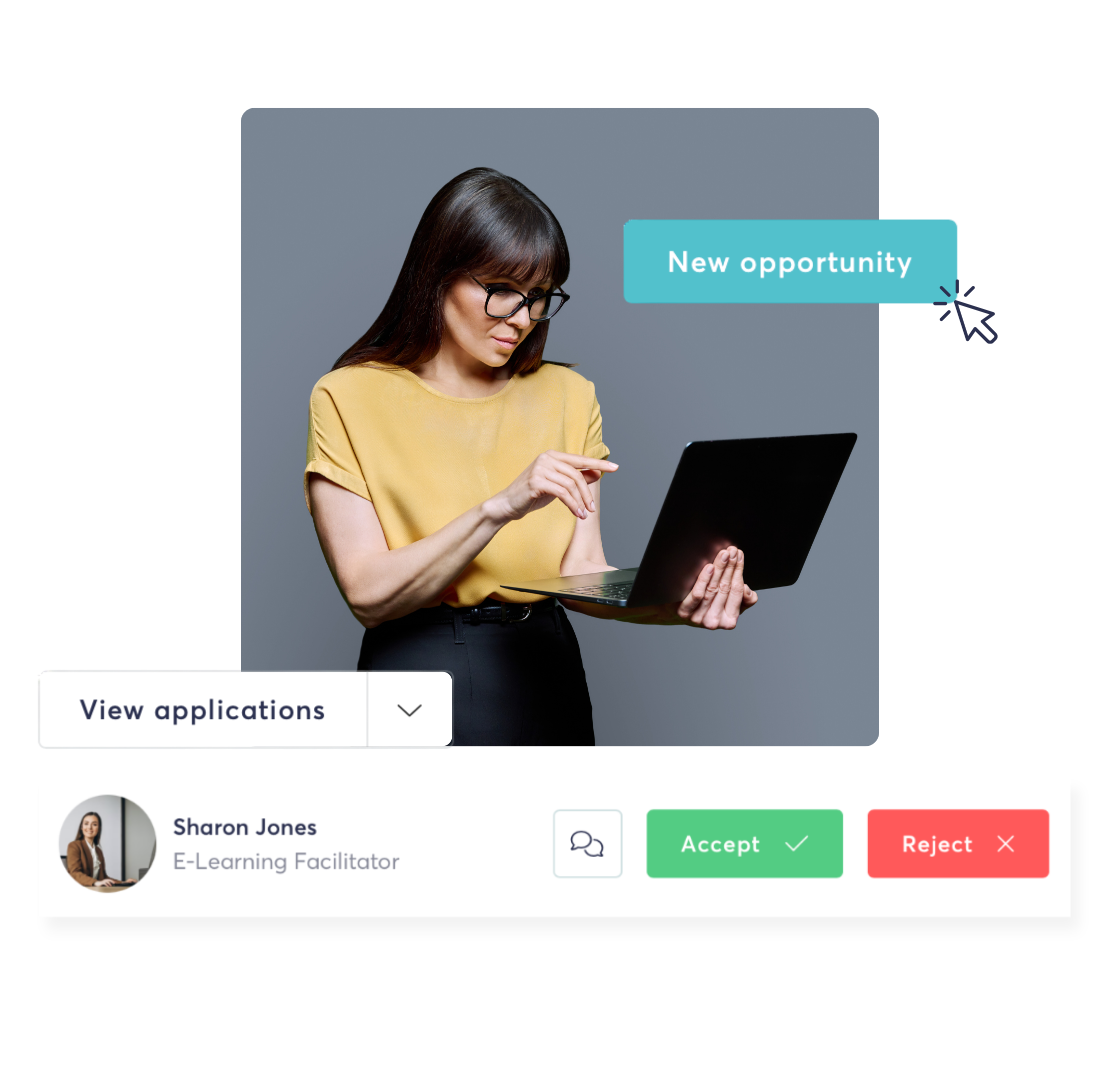 UI of how to create new opportunities 